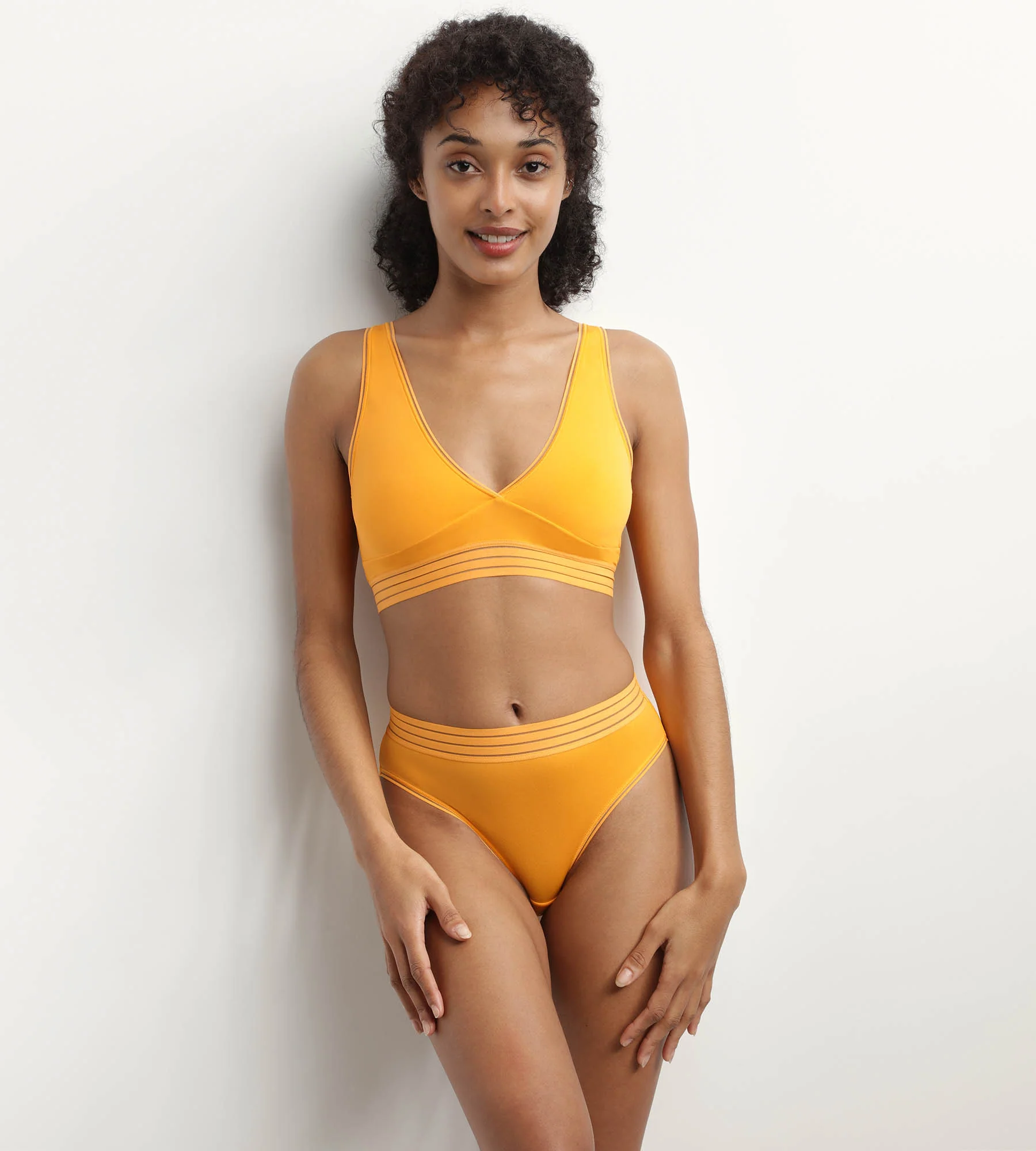 Soutien-gorge triangle sans armature en microfibre Jaune Oh My Dim’s - Image 3